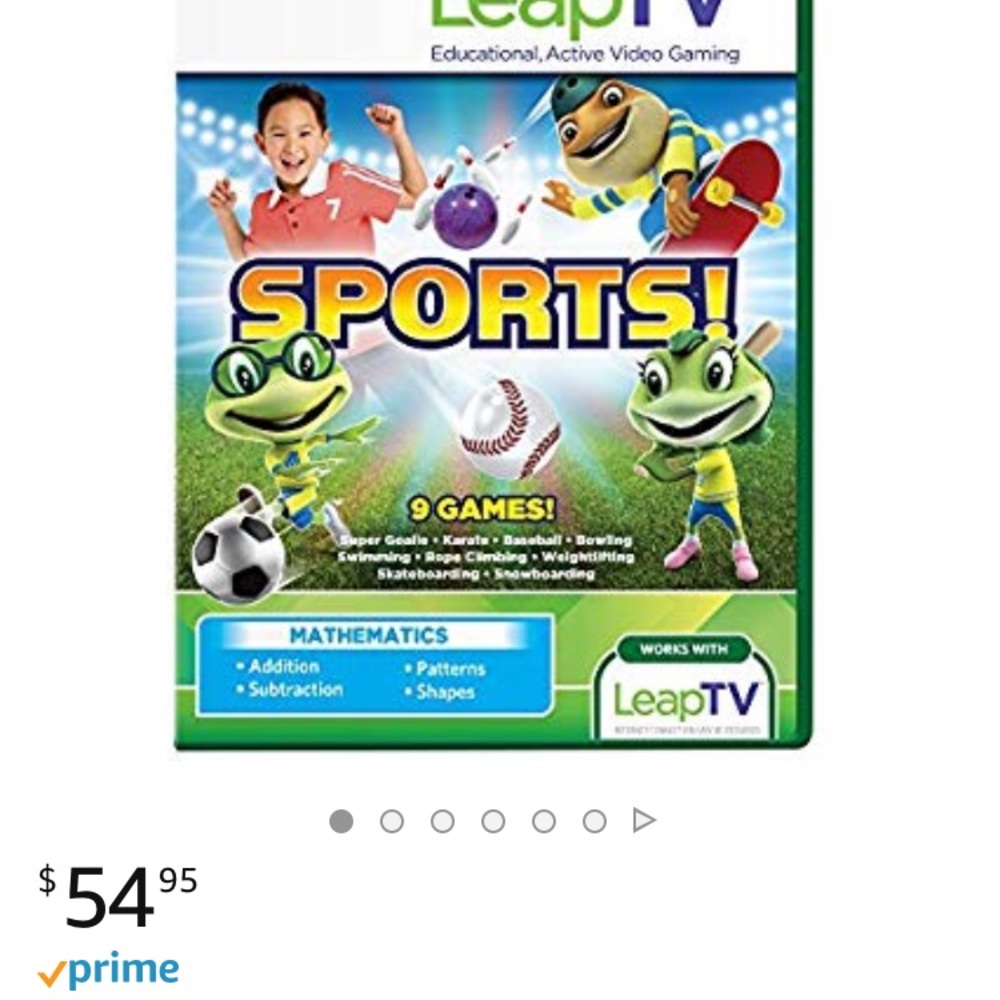 NEVER OPENED! Leap Frog LeapTV 9 Sports Game